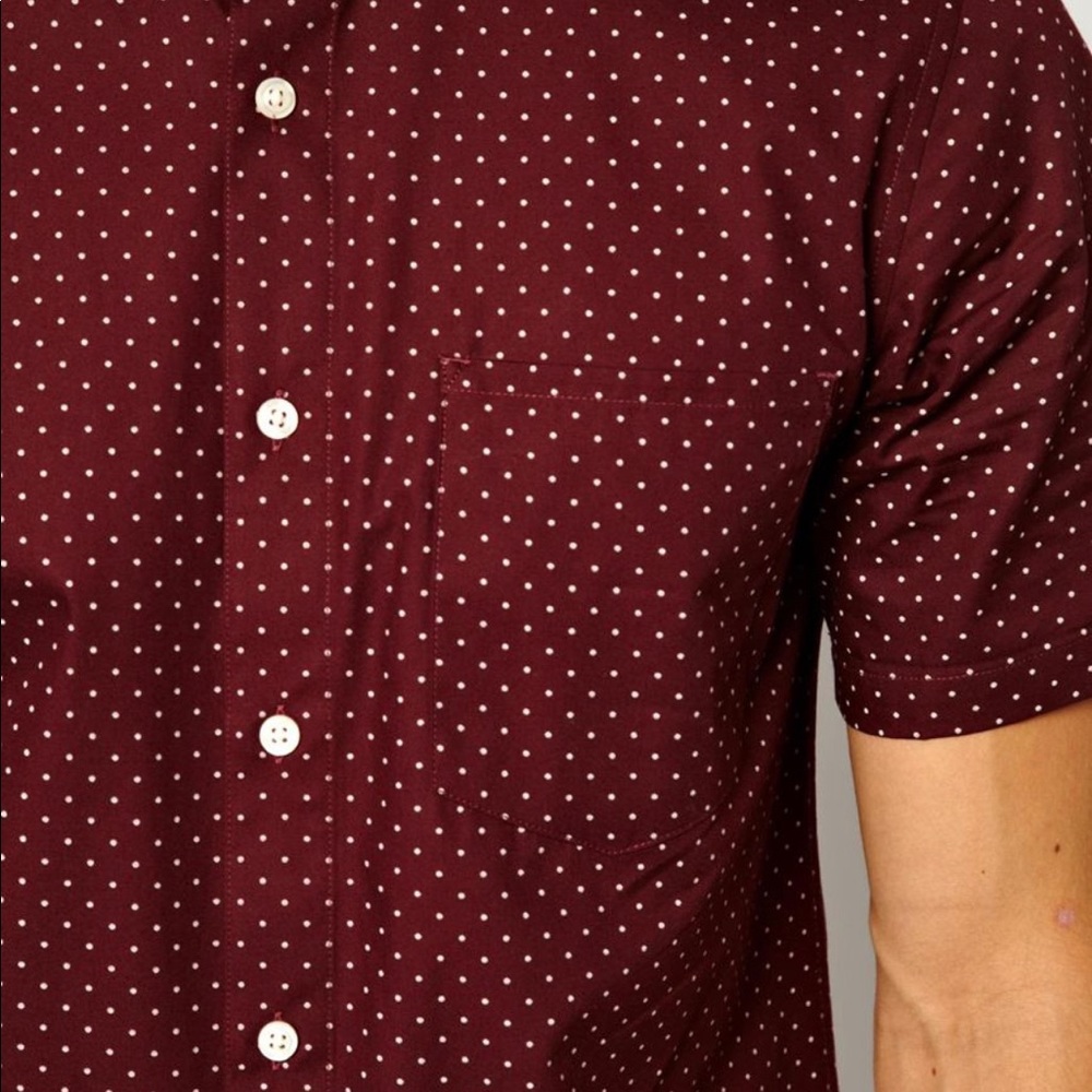 Burgundy Classic Fit Summer Shirt.